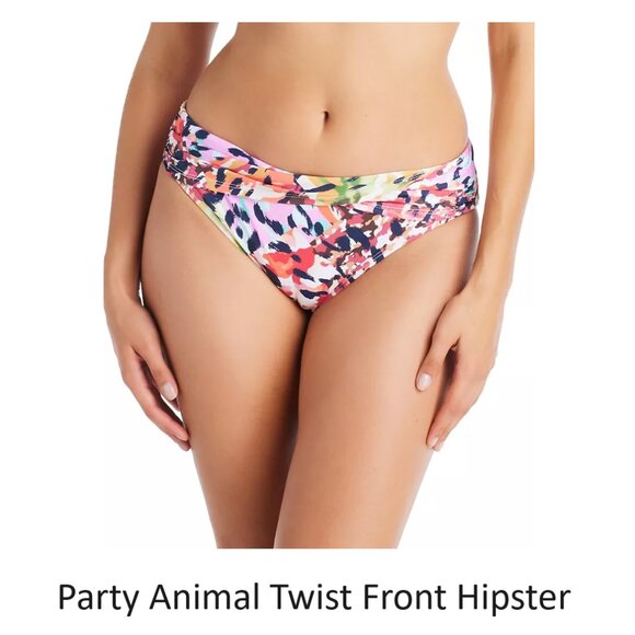 NWT Bleu Rod Beatty Women's Twist Front Sarong Hipster Bottoms 6-12 $60 12HL195 - Picture 7 of 8